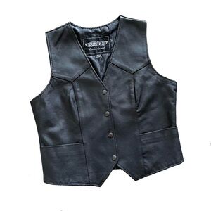 Black Leather Vest